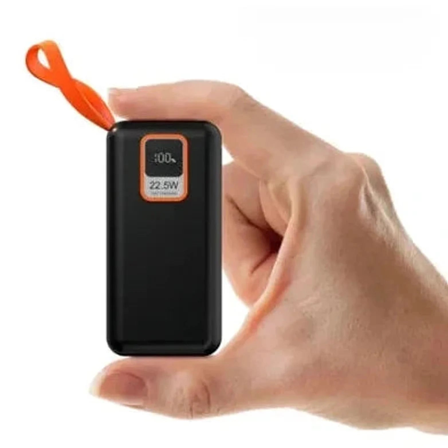 מטען נייד Charge-It 10000mAh עם צג דיגיטלי מציג אחוז טעינה, טעינה מהירה 22.5W, מבט זווית