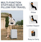 כרית Magic Pillow רב-שימושית — כרית צוואר, תמיכת מותניים ונשיאה נוחה, לטיסות לאו קוסט