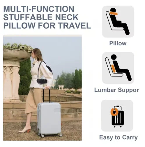 כרית Magic Pillow רב-שימושית — כרית צוואר, תמיכת מותניים ונשיאה נוחה, לטיסות לאו קוסט