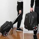תיק טרולי ללפטופ Loopi Rolling Executive 19 אינץ' בשימוש עם גרירה על גלגלים ונשיאה בידית צדדית