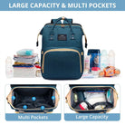תיק גב LOVEVOOK BABY TRAVEL CARE עם נפח אחסון גדול וריבוי תאים פנימיים לחיתולים, בקבוקים וציוד תינוק