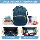 תיק גב LOVEVOOK BABY TRAVEL CARE עם נפח אחסון גדול וריבוי תאים פנימיים לחיתולים, בקבוקים וציוד תינוק