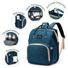 תיק גב LOVEVOOK BABY TRAVEL CARE, תא ראשי רחב, כיס צד מבודד, כיס מגבונים ורצועות AirMesh מרופדות