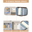 תיק עלייה LOVEVOOK Cloud FLY 40 ליטר עם הפרדה רטוב-יבש, תא רשת וחגורת קיבוע לבגדים, מבט פנימי