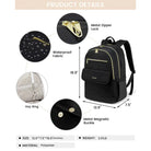 תיק גב נשי ללפטופ LOVEVOOK Fashion Travel עם מידות 40.5x30.5x19 סמ משקל 830 גרם ובד פוליאסטר עמיד למים