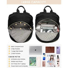 תיק גב נשי ללפטופ LOVEVOOK Fashion Travel בפתיחה רחבה Wide Open עם תאי פנים מרווחים לארגון מחשב ואביזרים