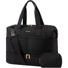 תיק נסיעות LOVEVOOK Travel Flex 40L בצבע שחור עם תא נעליים ורצועת כתף, תיק weekender לנסיעות קצרות, מבט מלפנים