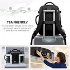 תיק גב LOVEVOOK Urban Voyage 35L נשי בצבע שחור מותאם לתא עילי במטוס, עם רצועת חיבור לידית מזוודה