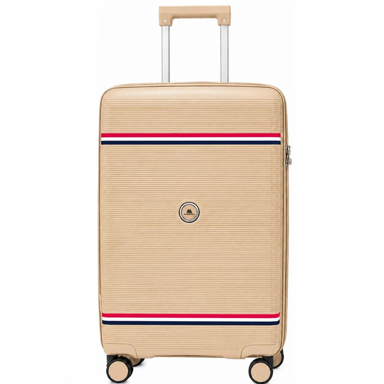 מזוודה קשיחה גדולה 28 אינץ' MARCO POLO LEADER COSMOS בצבע שמפניה