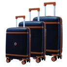 סט 3 מזוודות קשיחות MARCO POLO LEADER COSMOS מתרחבות בצבע שחור - 20, 28 ו-32 אינץ'
