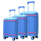 סט 3 מזוודות קשיחות MARCO POLO LEADER COSMOS מתרחבות בצבע תכלת - 20, 28 ו-32 אינץ'