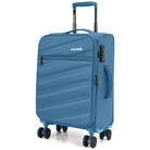 מזוודת בד טרולי 20 אינץ' MARCO POLO STRATUS בצבע כחול רויאל לעלייה למטוס