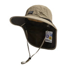 כובע מנדף Mount Hood בצבע בז' עם הגנת עורף מרשת נושמת UPF 50+ דוחה מים לקמפינג ופעילות שמש ישראלית