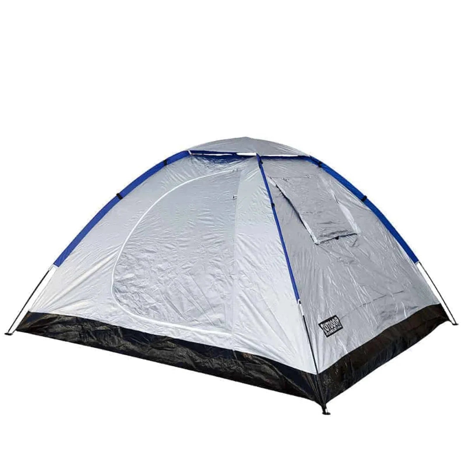 אוהל איגלו Outdoor Revolution Revolution 4PR לארבעה אנשים, מבט קדמי עם ציפוי כסוף דוחה קרני שמש