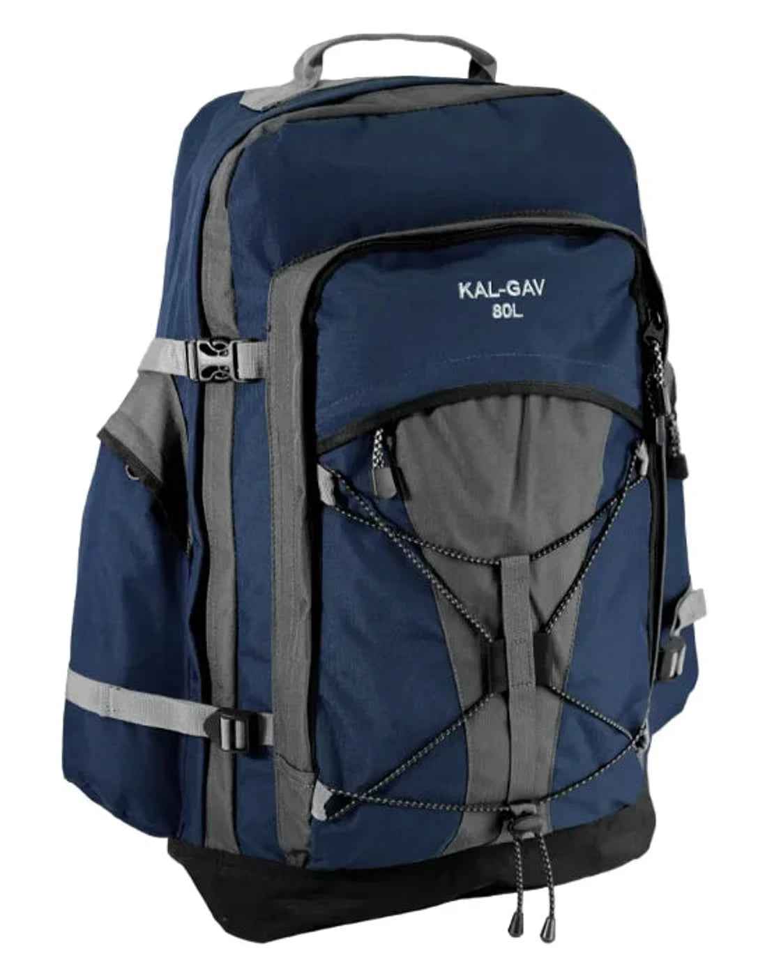 תיק גב טיולים Outdoor Revolution AirFlow 80L בצבע נייבי, בד פוליאסטר Ripstop עמיד למים, מבט קדמי