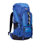תיק טיולים 45 ליטר Outdoor Revolution דגם Cygni בצבע כחול, עשוי פוליאסטר 200D עמיד במים עם מערכת גב מאווררת, מבט מלפנים
