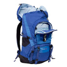 תרמיל טיולים Outdoor Revolution Cygni 45L בצבע כחול עם תא ראשי גדול בהרחבה, מבט על התאים הפנימיים הפתוחים