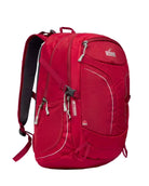 תרמיל יום Outdoor Revolution Makalu 28 ליטר אדום מבט קדמי עם רוכסן ראשי ולוגו מוטבע