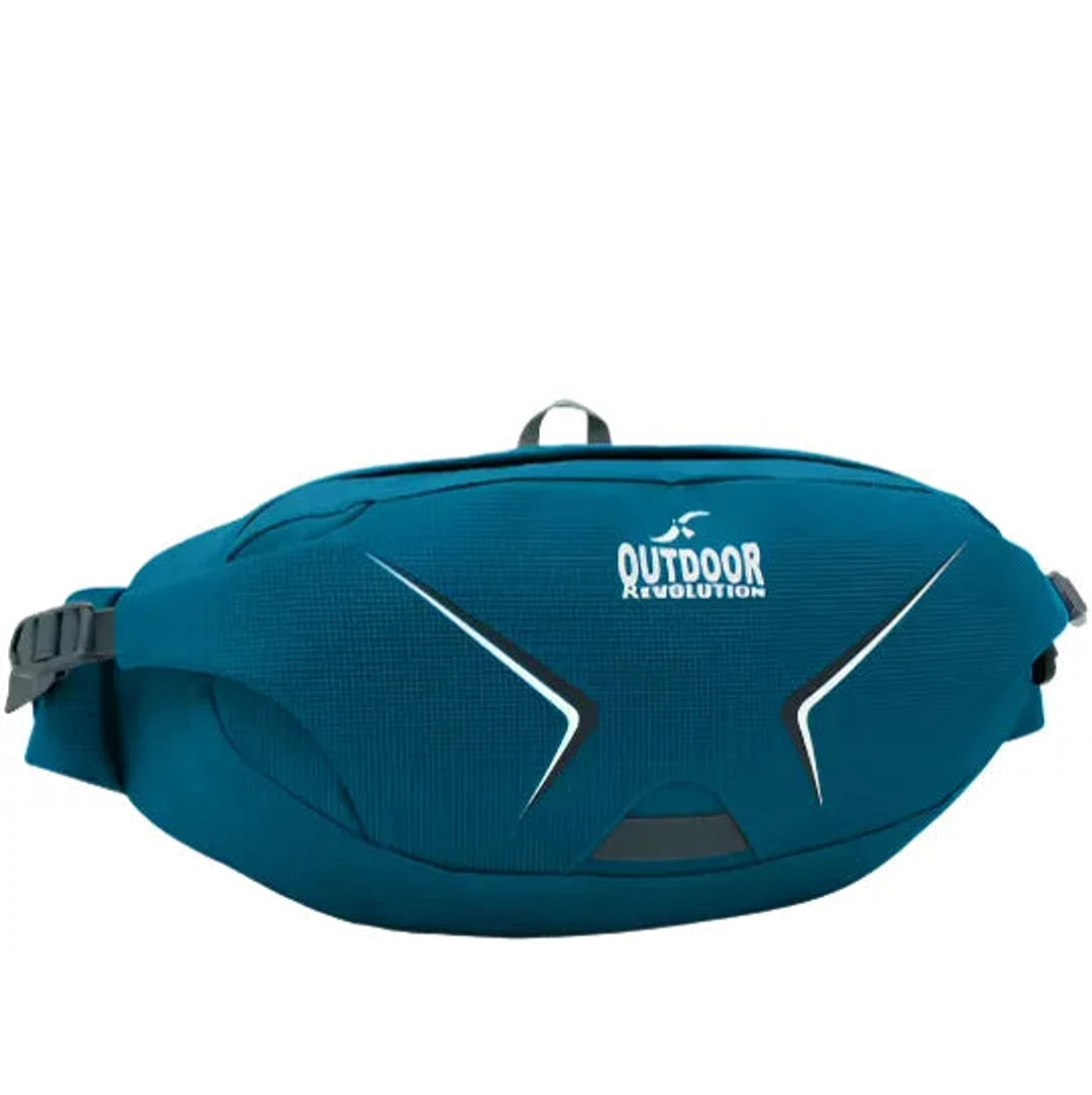 פאוץ' ספורטיבי Outdoor Revolution דגם SPIRIT בצבע טורקיז עם תא נסתר לדרכון, RFID ועמידות במים, מבט חזיתי