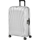 מזוודה קשיחה 28 אינץ' Samsonite C-lite Spinner בצבע לבן פנינה, עשויה מחומר CURV קל במיוחד, מבט קדמי