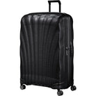 מזוודה גדולה XXL ג'מבו 33 אינץ' Samsonite C-Lite בצבע שחור, עשויה מחומר CURV קשיח וקל משקל, מבט חזית