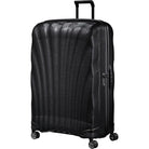מזוודה גדולה XXL ג'מבו 33 אינץ' Samsonite C-Lite בצבע שחור, עשויה מחומר CURV קשיח וקל משקל, מבט חזית