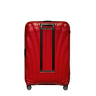 מזוודה גדולה XXL ג'מבו 33 אינץ' Samsonite C-Lite בצבע אדום צ'ילי, מבט גב עם 4 גלגלי סיליקון כפולים וספינר 360