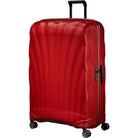 מזוודה גדולה XXL ג'מבו 33 אינץ' Samsonite C-Lite בצבע אדום צ'ילי, עשויה מחומר CURV קשיח וקל משקל, מבט זווית
