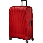 מזוודה גדולה XXL ג'מבו 33 אינץ' Samsonite C-Lite בצבע אדום צ'ילי, עשויה מחומר CURV קשיח וקל משקל, מבט זווית