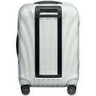 גב מזוודת Samsonite C-lite אוף-וויט עם ידית אחיזה עליונה ורצועת גב, מזוודת עליה למטוס 1.9 ק"ג