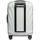 גב מזוודת Samsonite C-lite אוף-וויט עם ידית אחיזה עליונה ורצועת גב, מזוודת עליה למטוס 1.9 ק"ג