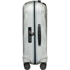 צד מזוודת Samsonite C-lite אוף-וויט עם מנעול קומבינציה TSA, ידית צידית וגלגלי סיליקון כפולים