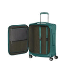 מזוודה טרולי Samsonite Dlite 20 אינץ פתוחה תא פנימי עם רצועות הידוק ומחיצת רוכסן ירוק