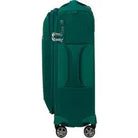 מזוודה טרולי עליה למטוס Samsonite Dlite 20 אינץ בצבע ירוק מבט מהצד רוכסן הרחבה פנימי וגלגלי ספינר