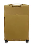 מזוודת בד Samsonite D'lite Spinner 78cm בצבע צהוב כאמל - מבט אחורי עם ידיות נשיאה עליונה וצידית