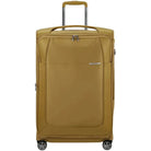 מזוודת בד גדולה Samsonite D'lite Spinner 78cm בצבע צהוב כאמל - מבט קדמי עם ידית טלסקופית ולוגו סמסונייט