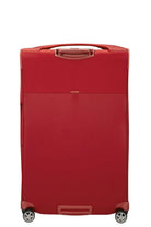 גב מזוודה גדולה אדומה Samsonite D'lite Spinner 78cm EXP עם ידית נשיאה אחורית וגלגלי סיליקון כפולים