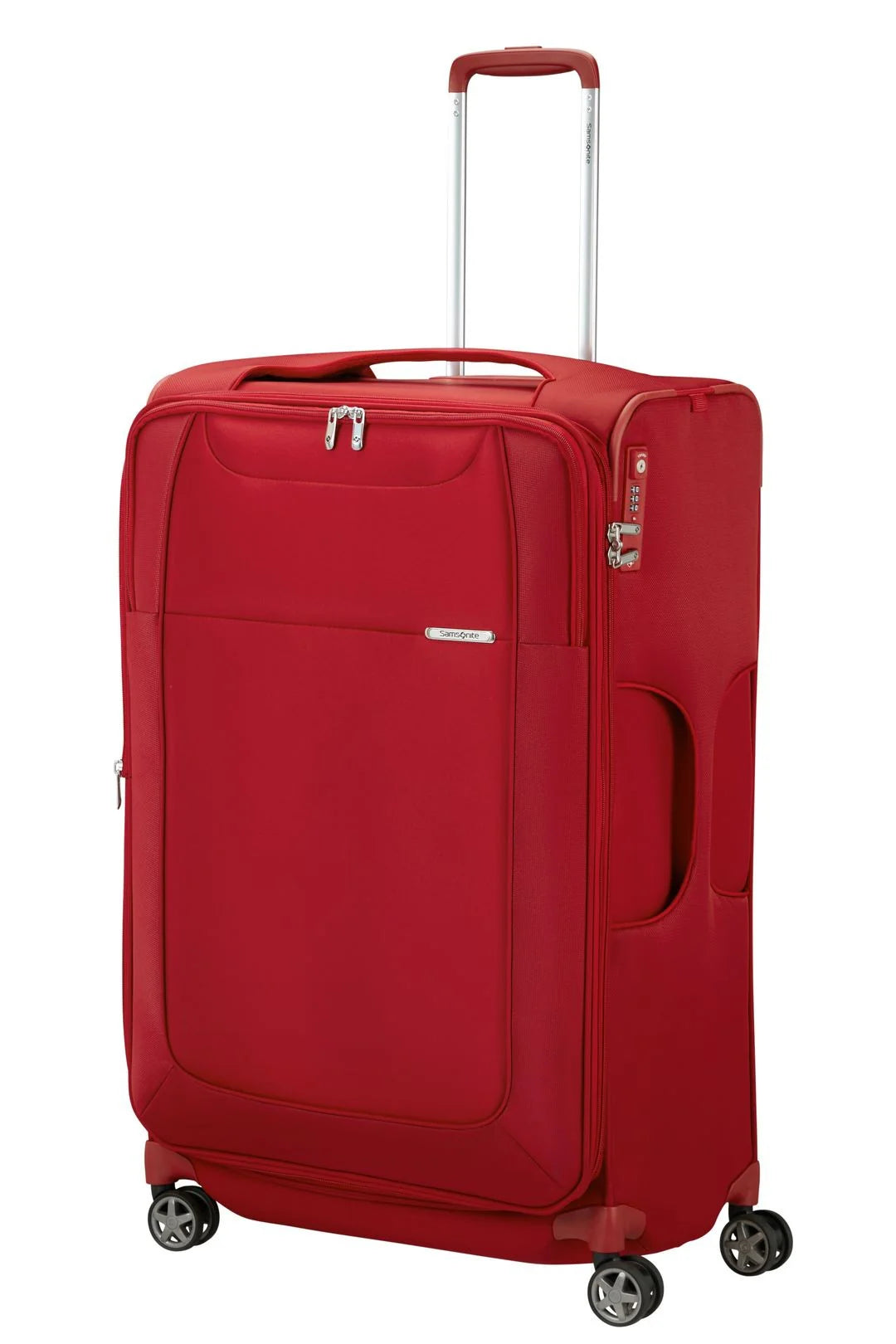 מזוודה אדומה גדולה Samsonite D'lite Spinner 78cm עם ידית טלסקופית מוארכת מנעול TSA וארבעה גלגלי ספינר