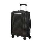 מזוודת טרולי עלייה למטוס Samsonite Upscape עשויה מחומר פוליפרופילן חזק וקל - מבט קדמי בצבע שחור