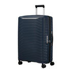 מזוודה גדולה 28 אינץ' קשיחה Samsonite Upscape בצבע נייבי עם מנעול TSA מובנה - מבט אלכסוני מלפנים