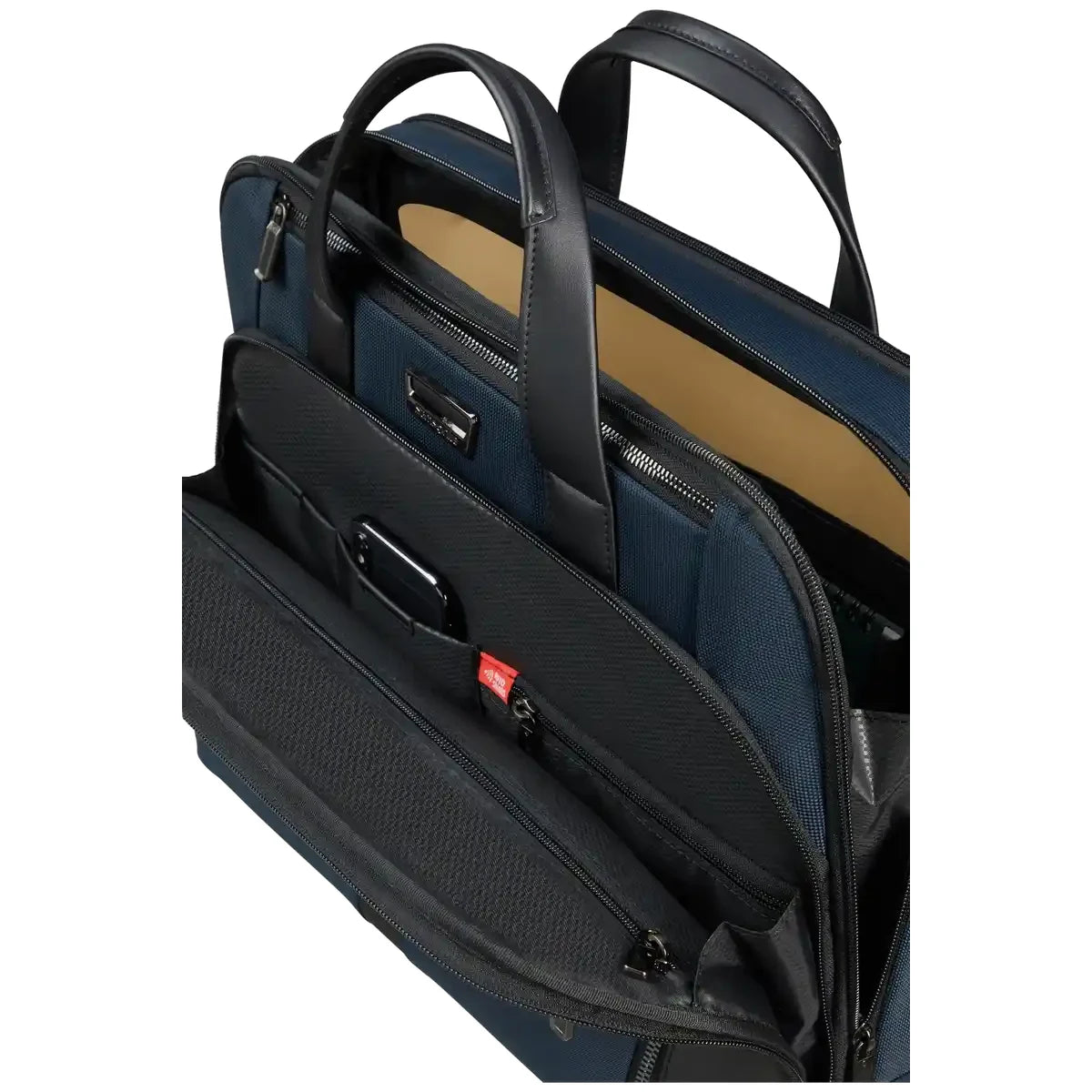 חלוקה פנימית עם כיס מוגן RFID בתיק צד עסקי Samsonite Urban Eye להגנה על כרטיסי אשראי ודרכון בנסיעות