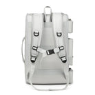 תיק עליה SanTiaoRen SkyPack 42L בצבע אפור, מבט מאחור עם רצועות כתף מרופדות ואבזם חזה מתכוונן