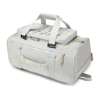 תיק עליה SanTiaoRen SkyPack 42L בצבע אפור במצב אופקי, מבט מלמעלה עם ידיות נשיאה ורוכסן עליון