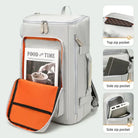 תיק עליה SanTiaoRen SkyPack 42L עם תא ייעודי ללפטופ, תאי צד לסוללה ומטעני נייד, הדגמת תאים פנימיים