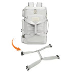 תיק עליה למטוס SanTiaoRen SkyPack 42L בצבע אפור עם רצועת חזה נשלפת, פטנט רשום לנשיאה יציבה