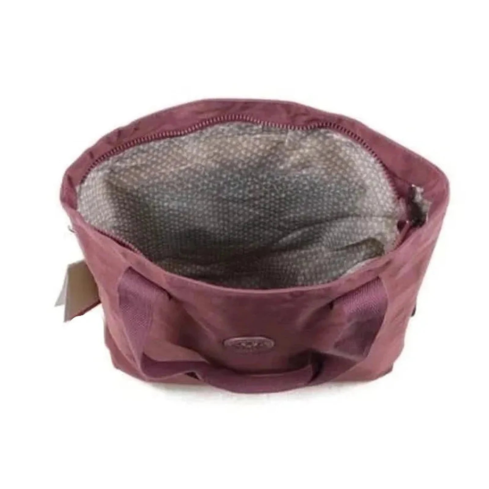 תיק נשיאה SEEINGLY Tote Bag בצבע ורוד עתיק, מבט על תא פנימי מרווח עם בטנה, בד פרשוט עמיד למים