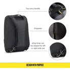 תיק קרוס בודי SOLO New York דגם Active Tablet Sling מבט אחורי עם ידית נשיאה ורצועת כתף מתכווננת