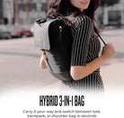 תיק SOLO New York Austin Hybrid Tote היברידי 3 ב-1 במעבר בין תיק צד לתיק גב, אורח חיים