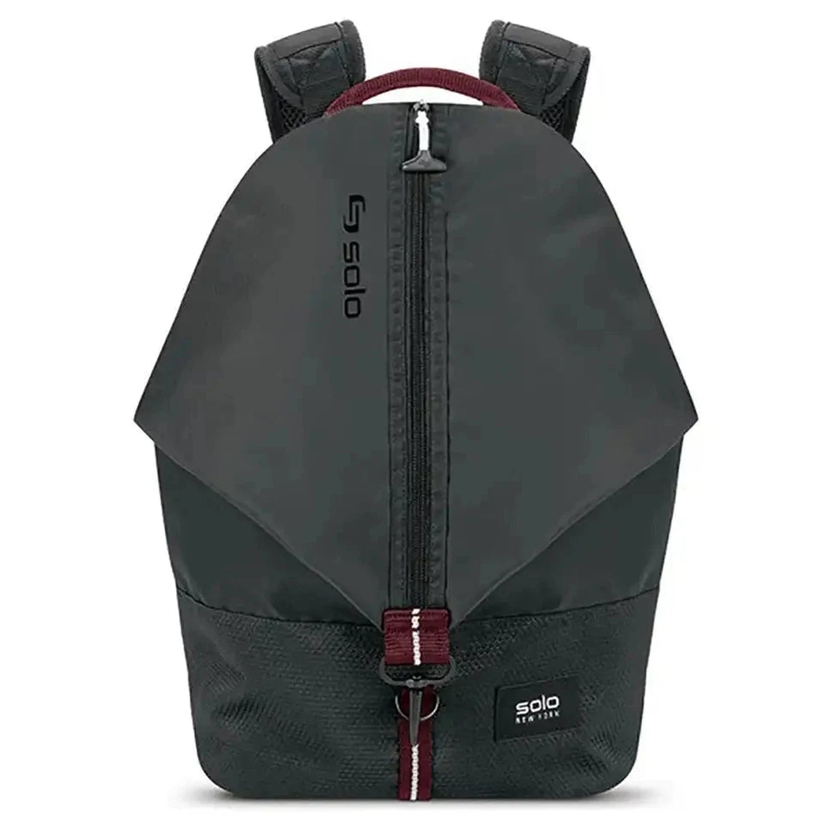 תיק גב למחשב נייד 13.3 אינץ SOLO New York Peak Performance בצבע שחור, מוגן מים, מבט מלפנים