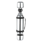 תרמוס נירוסטה SWISS Arctic Peak Steel 1.1 ליטר בפירוק - מכסה, אטם ושתי כוסות מובנות שמתברגות על הגוף